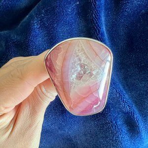Rose Quartz Agate Ring